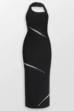 Lennox Crystal Paneled Maxi Dress