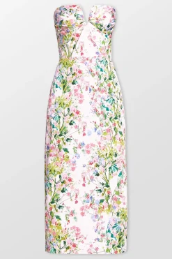 Lily Sweetheart Faille Midi Dress