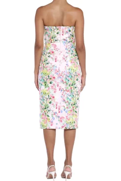 Lily Sweetheart Faille Midi Dress