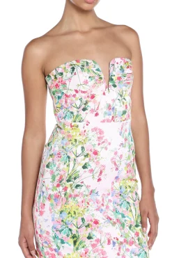 Lily Sweetheart Faille Midi Dress