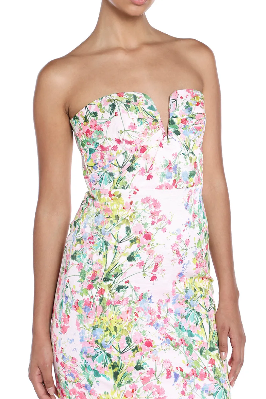 Lily Sweetheart Faille Midi Dress