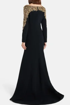 Liqorice Embellished Evening Gown