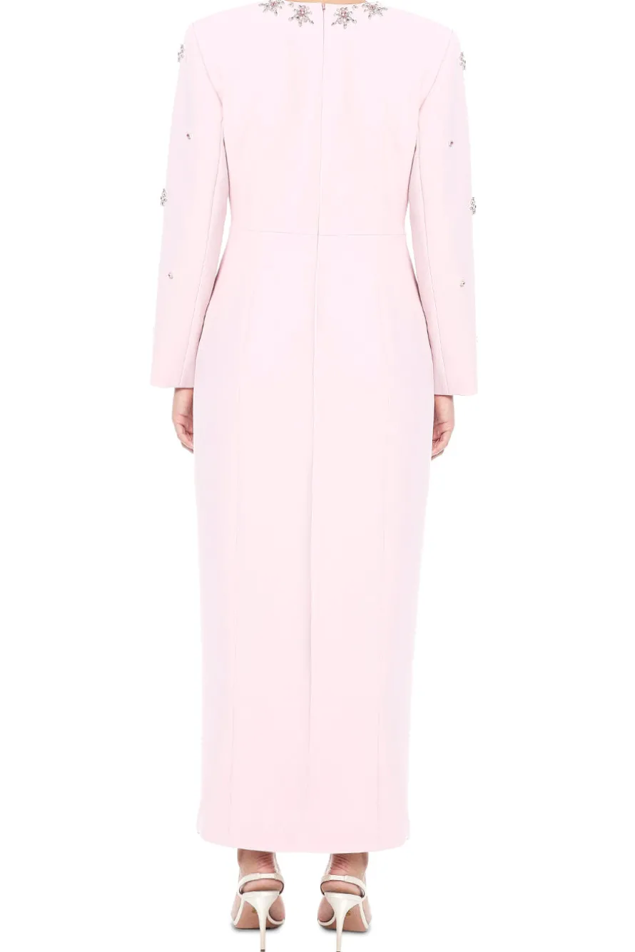Long Sleeve Embellished Midi Dress
