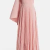 Maci One Shoulder Evening Dress in Pink