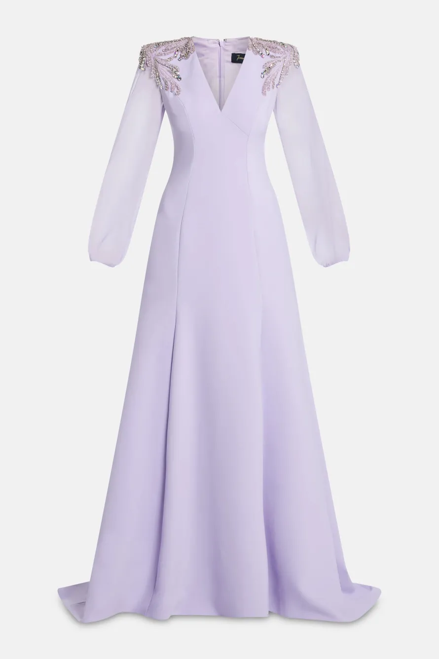 Mercury Embellished Evening Gown