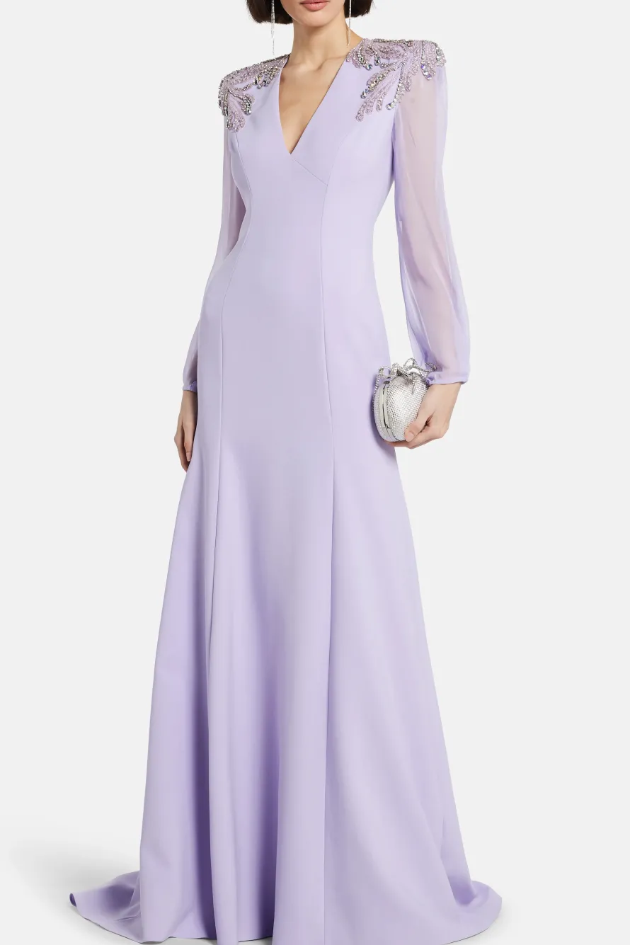 Mercury Embellished Evening Gown