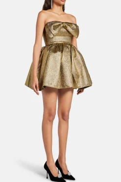 Metallic Jacquard Mini Dress