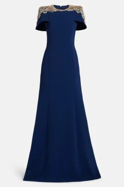 Midnight Kiss Embellished Evening Gown