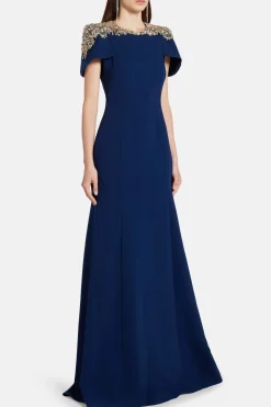 Midnight Kiss Embellished Evening Gown