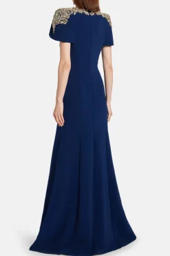 Midnight Kiss Embellished Evening Gown