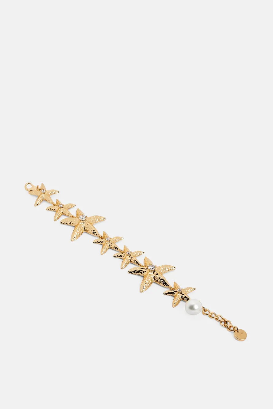 Mottled Sea Star Bracelet in Gold