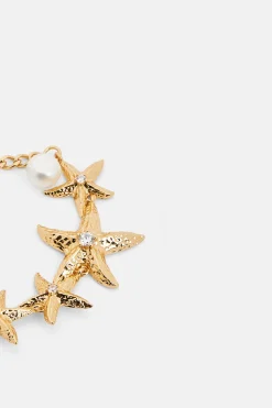 Mottled Sea Star Bracelet in Gold