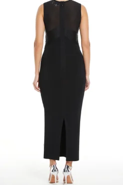 Nina Paneled Fringe Maxi Dress