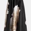Niru Floral Maxi Skirt in Black