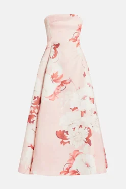 Nora Bustier Floral Maxi Dress