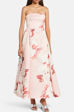 Nora Bustier Floral Maxi Dress