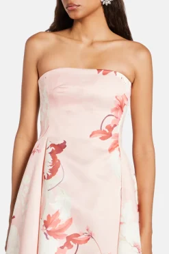 Nora Bustier Floral Maxi Dress