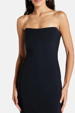 Off Shoulder Evening Gown in Black and Pink