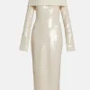 Off Shoulder Sequin Evening Dress