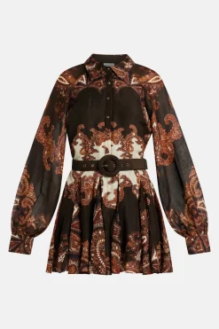 Omya Mini Dress With Buckle Belt