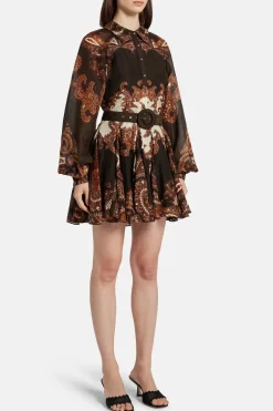 Omya Mini Dress With Buckle Belt