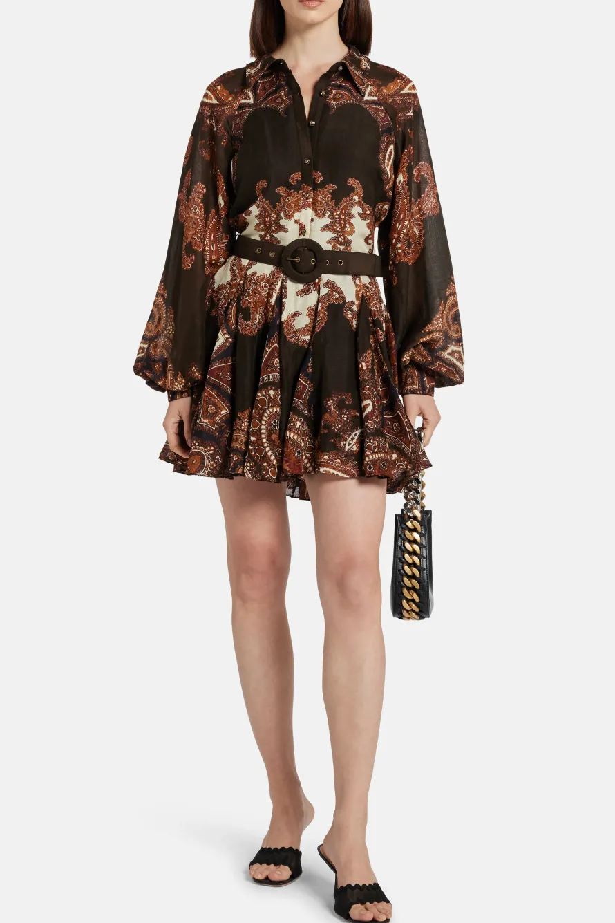 Omya Mini Dress With Buckle Belt