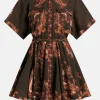 Omya Mini Dress With Tie Up Belt