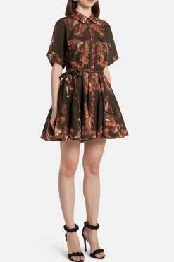 Omya Mini Dress With Tie Up Belt