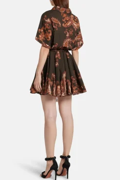 Omya Mini Dress With Tie Up Belt