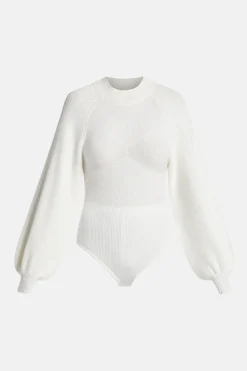 Open Back Knit Bodysuit