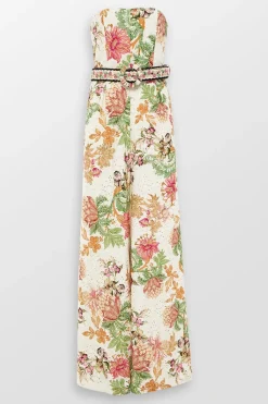 Pahi Floral Jumpsuit With Buckle Belt