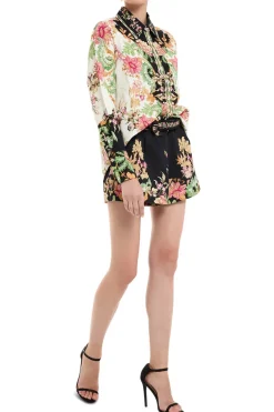 Pahi Floral Shorts With Buckle Belt