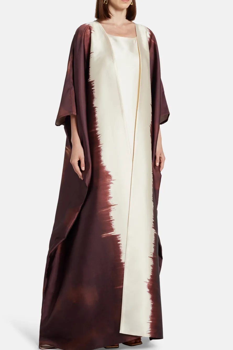Painted Open Kimono And Dress Set