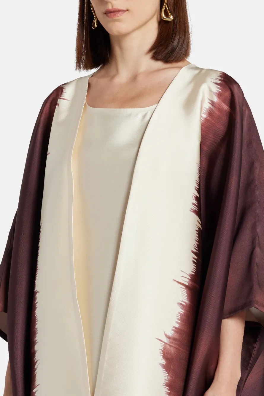 Painted Open Kimono And Dress Set