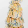 Paloma One Shoulder Ruffled Floral Maxi Dress