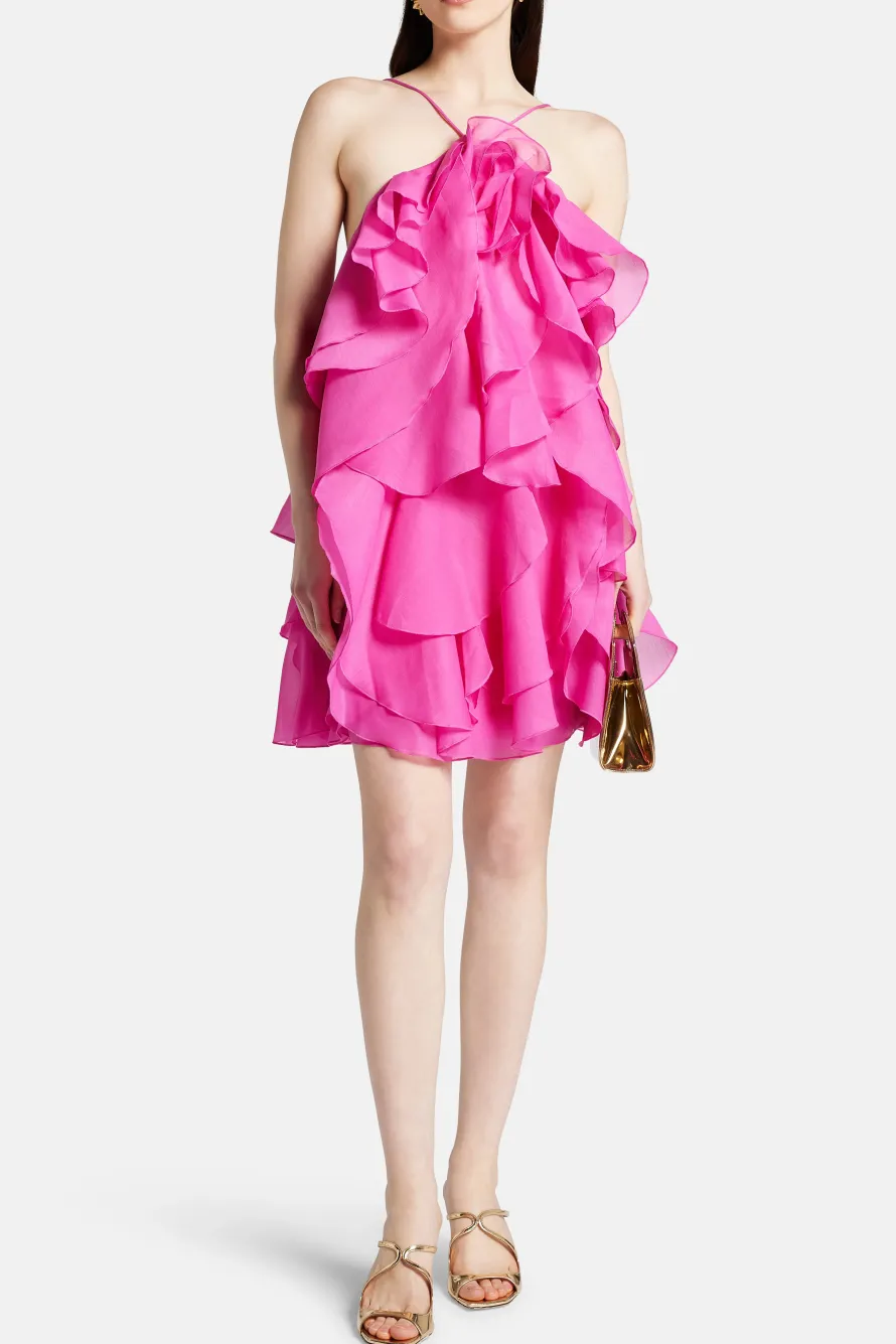 Pandorea Layered Mini Dress in Pink
