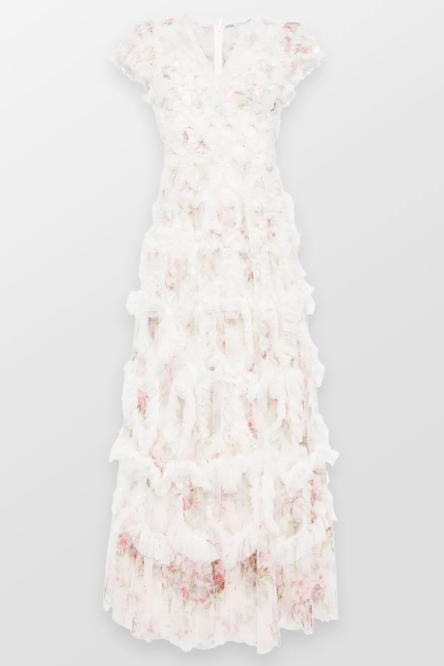 Paradise Garden Amorette V Neck Maxi Dress