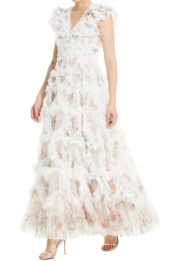 Paradise Garden Amorette V Neck Maxi Dress