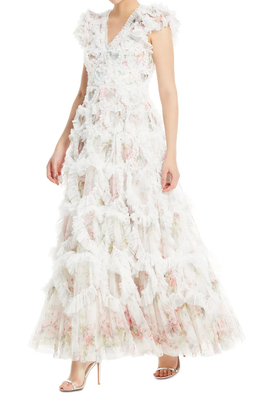 Paradise Garden Amorette V Neck Maxi Dress