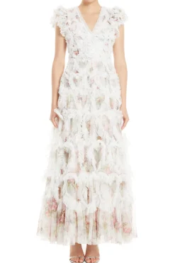 Paradise Garden Amorette V Neck Maxi Dress