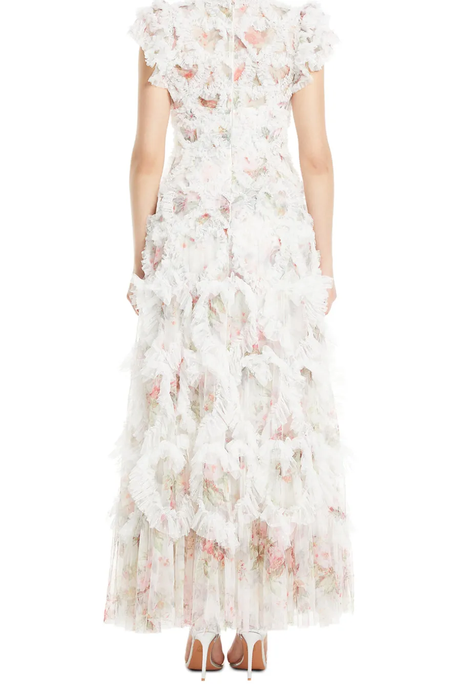 Paradise Garden Amorette V Neck Maxi Dress