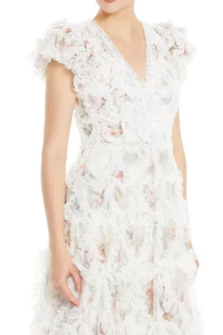 Paradise Garden Amorette V Neck Maxi Dress