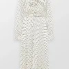 Polka Dot Satin Midi Dress