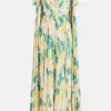 Printed Maxi Dress With Exposed Shoulder