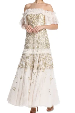 Regal Rose Off Shoulder Maxi Dress