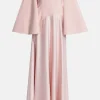 Rina Off Shoulder Evening Dress in Pink