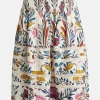 Romantic Lightness Cotton Midi Skirt in White