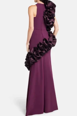 Ruffle Applique Evening Gown