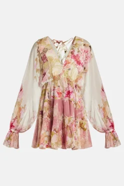 Sama Floral Mini Dress in Ivory