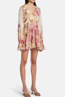 Sama Floral Mini Dress in Ivory